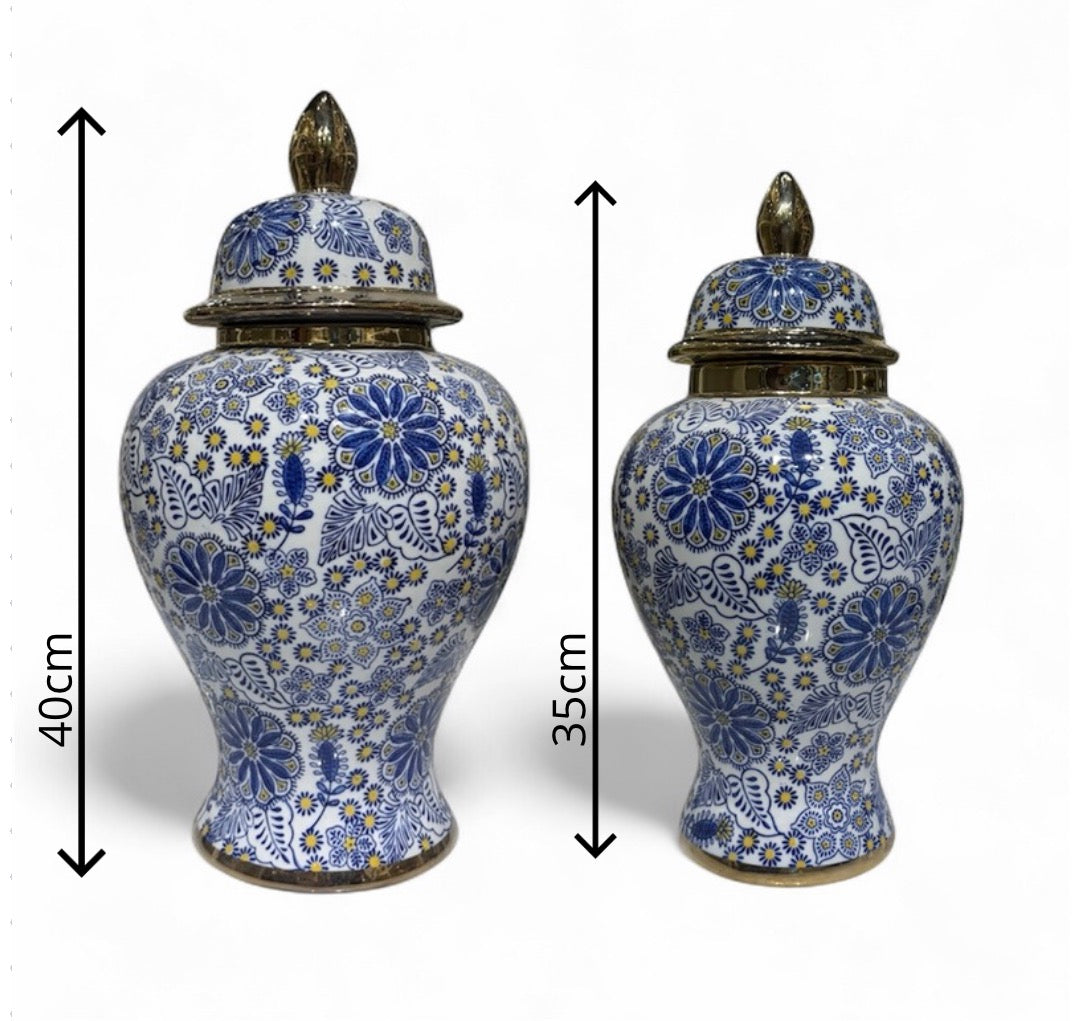 Azure Garden Imperial Vases – Set of Two