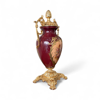Gold-Plated Regal Bordeaux Urn, French Style