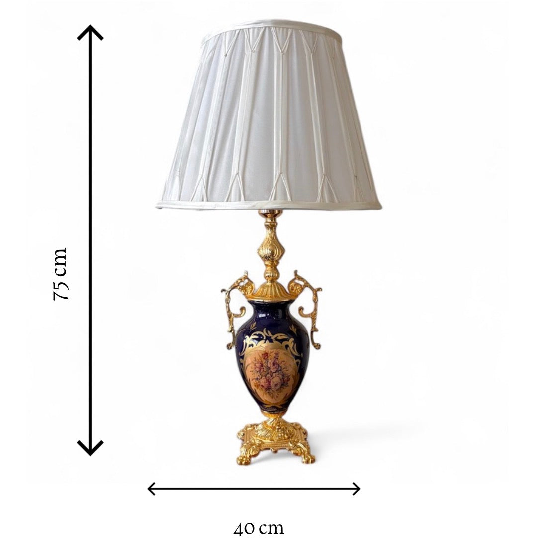 Gold-Plated Imperial Table Lamp: The Sapphire Landscape