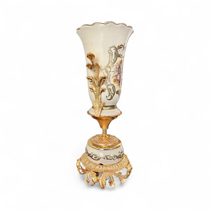 Gold-Plated Malik Emerald Vase: The Royal Green Regency