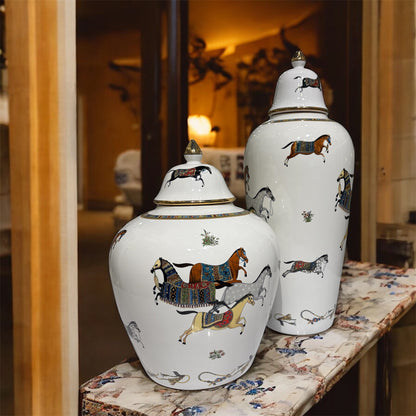 Regal Horseman Ginger Jars
