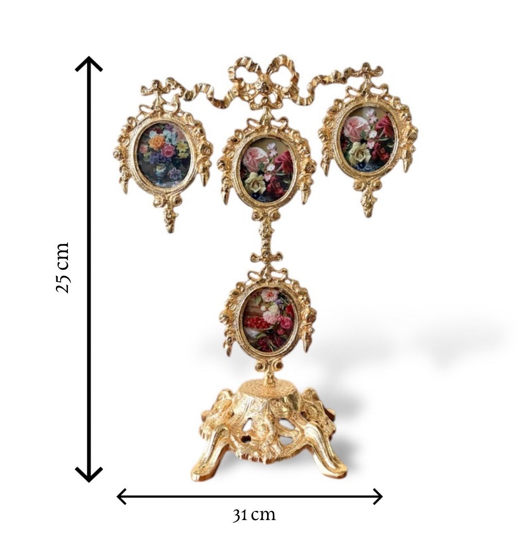 Gold-Plated Family Portrait Frame: The Gilded Ribbon Keepsake