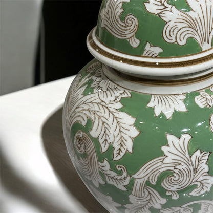 Emerald Bloom Majestic Vases – Set of Two