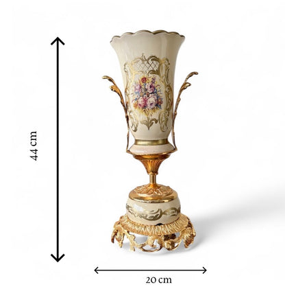 Gold-Plated Malik Emerald Vase: The Royal Green Regency