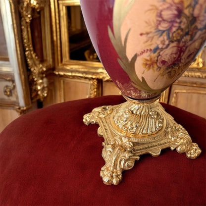 Gold-Plated Regal Bordeaux Urn, French Style