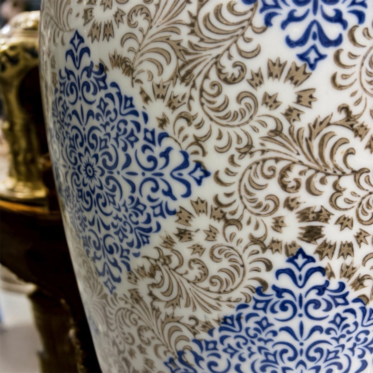 Royal Damask Sapphire Vases - Set of two