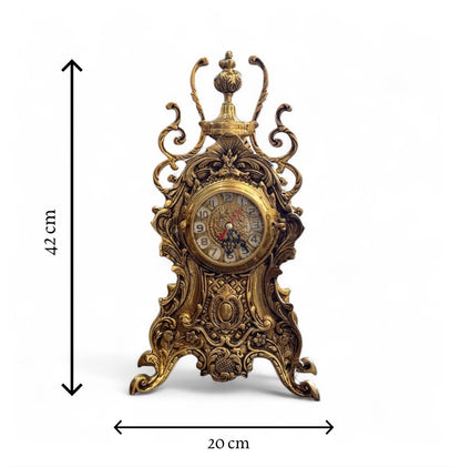The Gilded Antique Desk Garniture: Clock and Candelabra Set